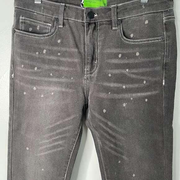 Sandrine Rose Womens Polka Splatter Grey Skinny Jeans Size 30 Grunge Punk Rocker - Picture 3 of 10